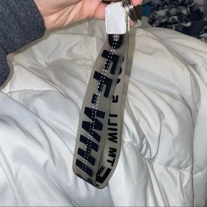 faux off white keychain